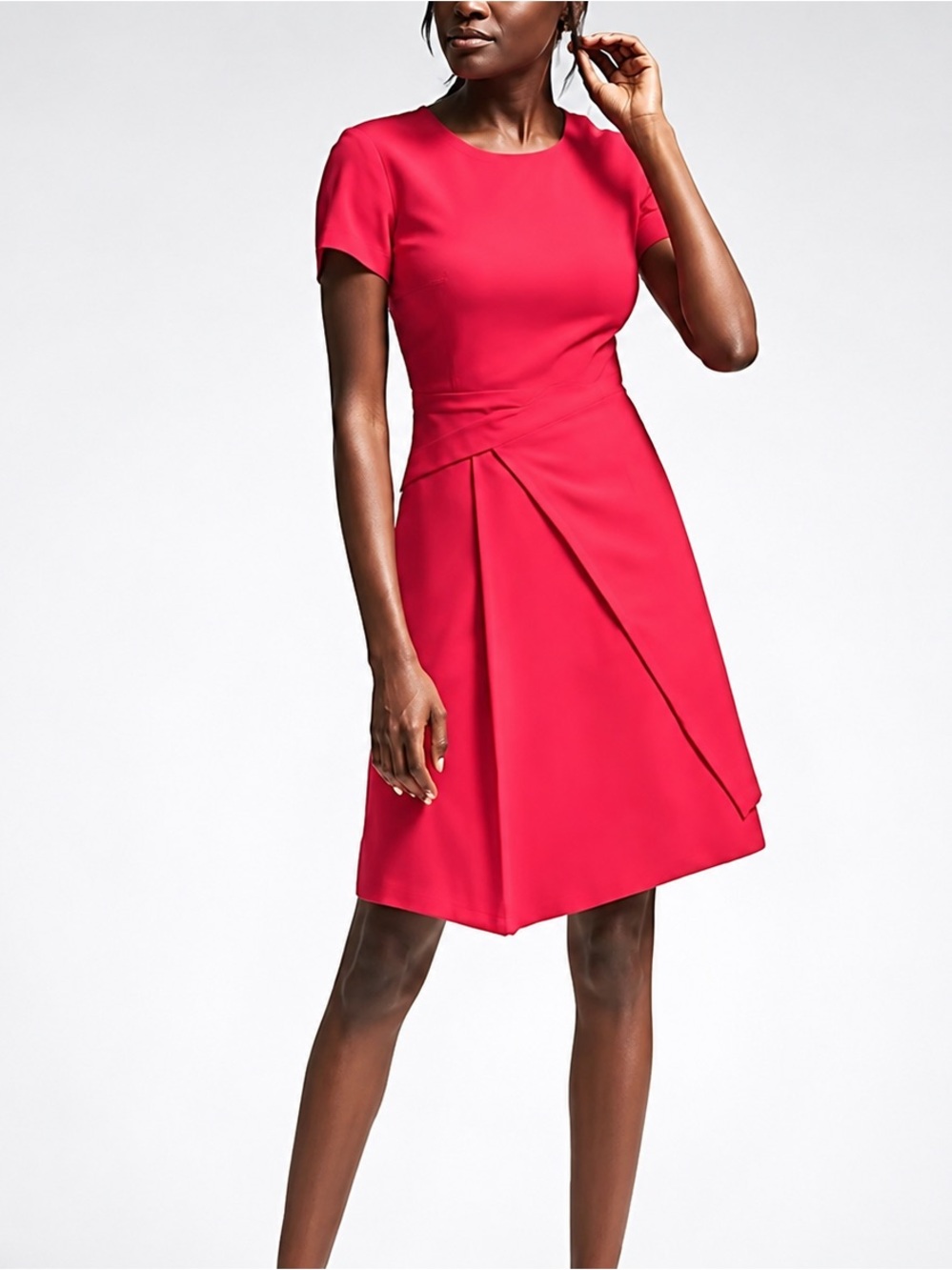Banana Republic NWT Heart Throb Wrap Effect Linen Blend Pink Dress
